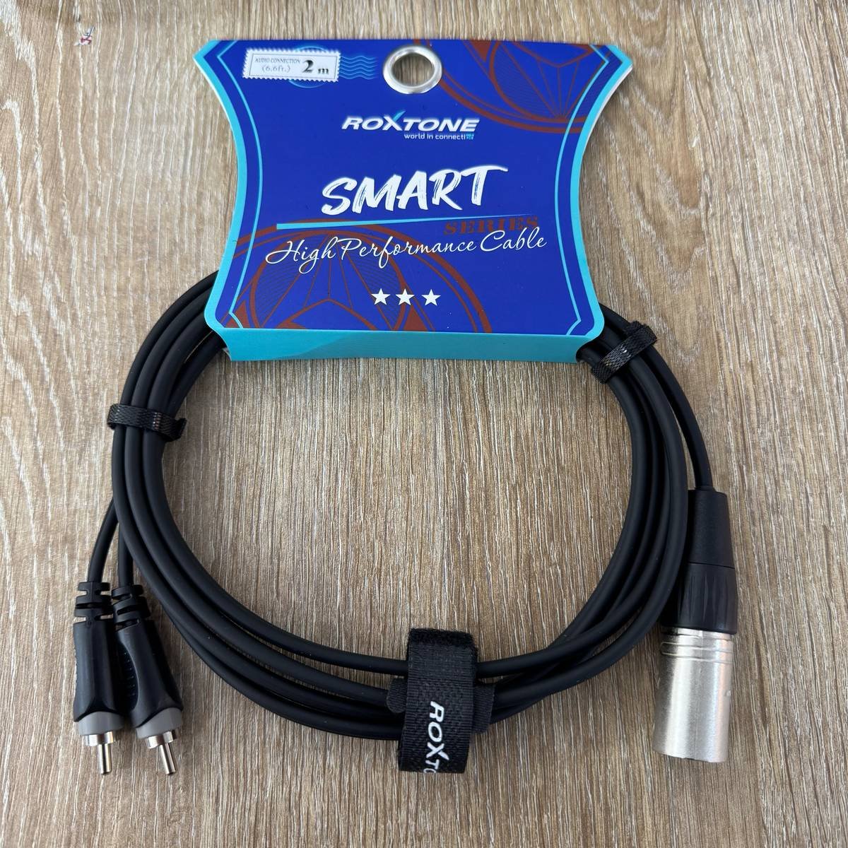 Cable XLR a 2 RCA Macho 2m Roxtone Smart Series (SAYC160L2)