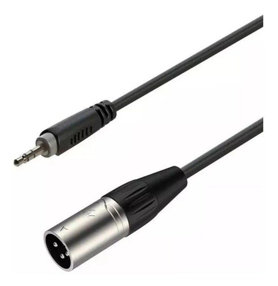 Cable Mini Plug 3.5mm a XLR Macho 1.5m Roxtone (SACC425L1.5)