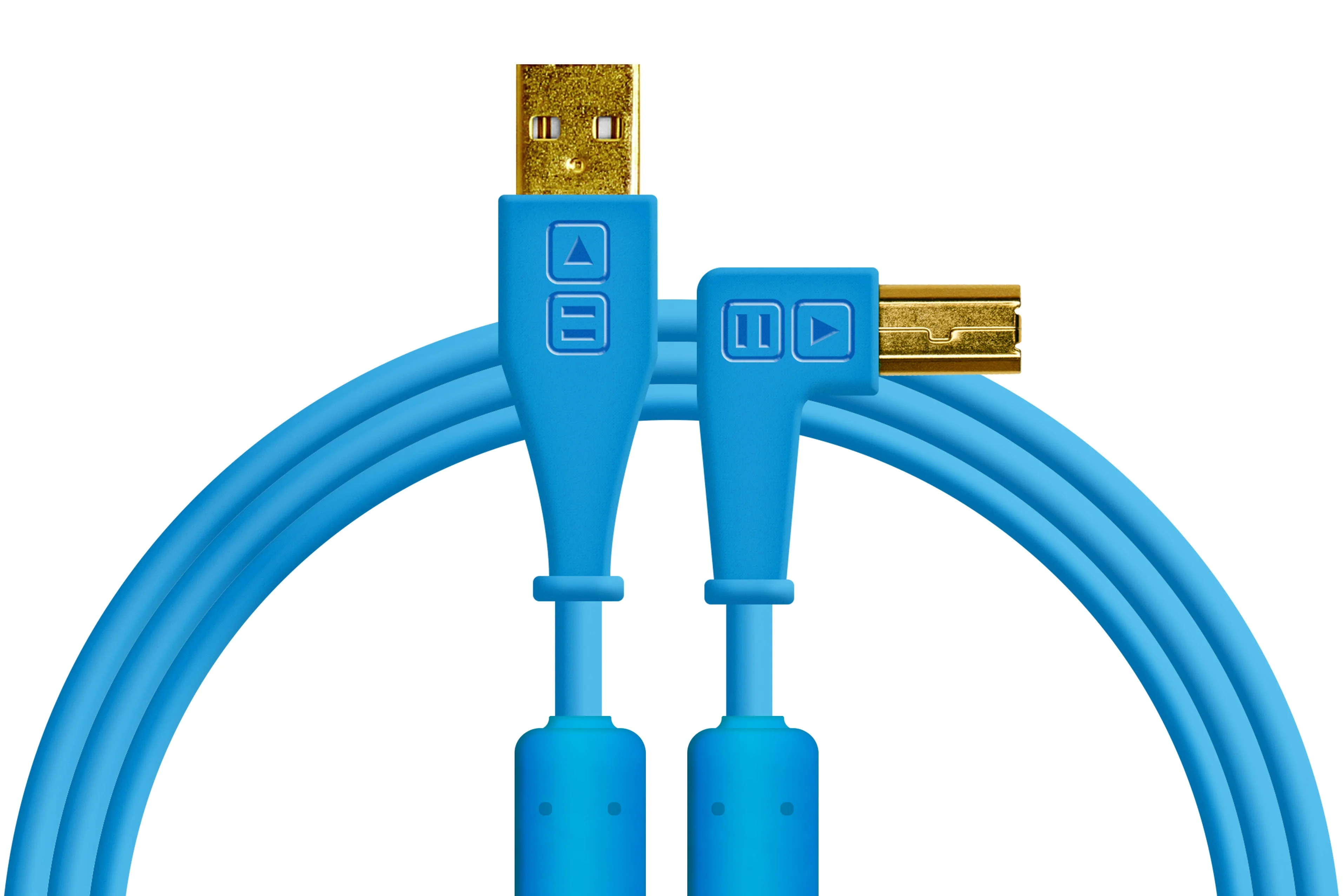 Cable USB-A a USB-B en Ángulo Recto 1.5m DJ TechTools Chroma Cables (Varios Colores)