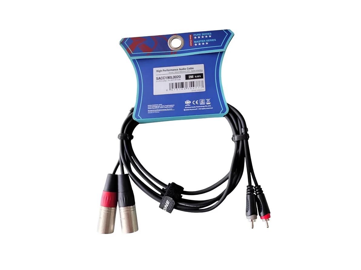 Cable Dual 2 RCA a 2 XLR Macho 2m Roxtone Smart Series (SACC190L2)