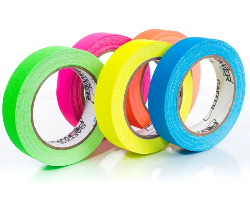 CINTA GAFFER FLUORESCENTE 5 PACK POWER GAFFER USA
