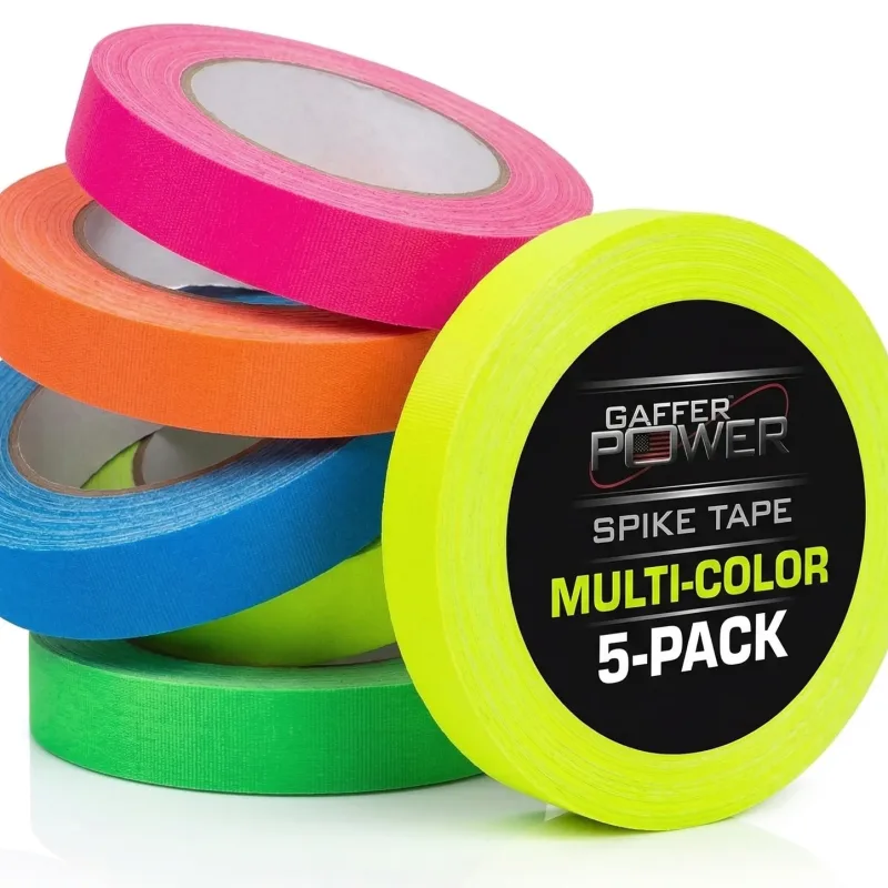 CINTA GAFFER FLUORESCENTE 5 PACK POWER GAFFER USA