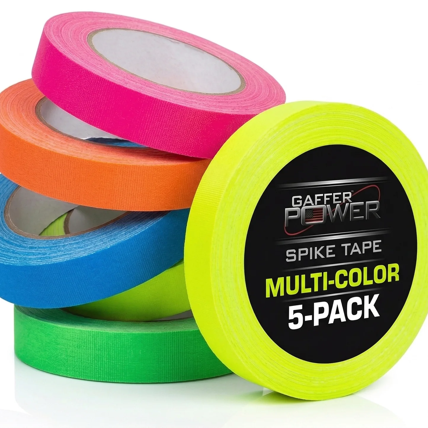 CINTA GAFFER FLUORESCENTE 5 PACK POWER GAFFER USA