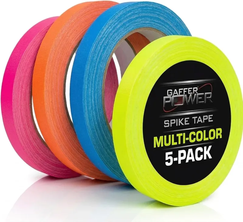 CINTA GAFFER NEÓN 5 PACK 1/2" POWER GAFFER USA