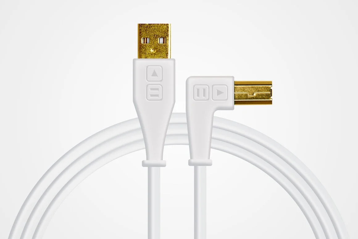 Cable USB-A a USB-B en Ángulo Recto 1.5m DJ TechTools Chroma Cables (Varios Colores)