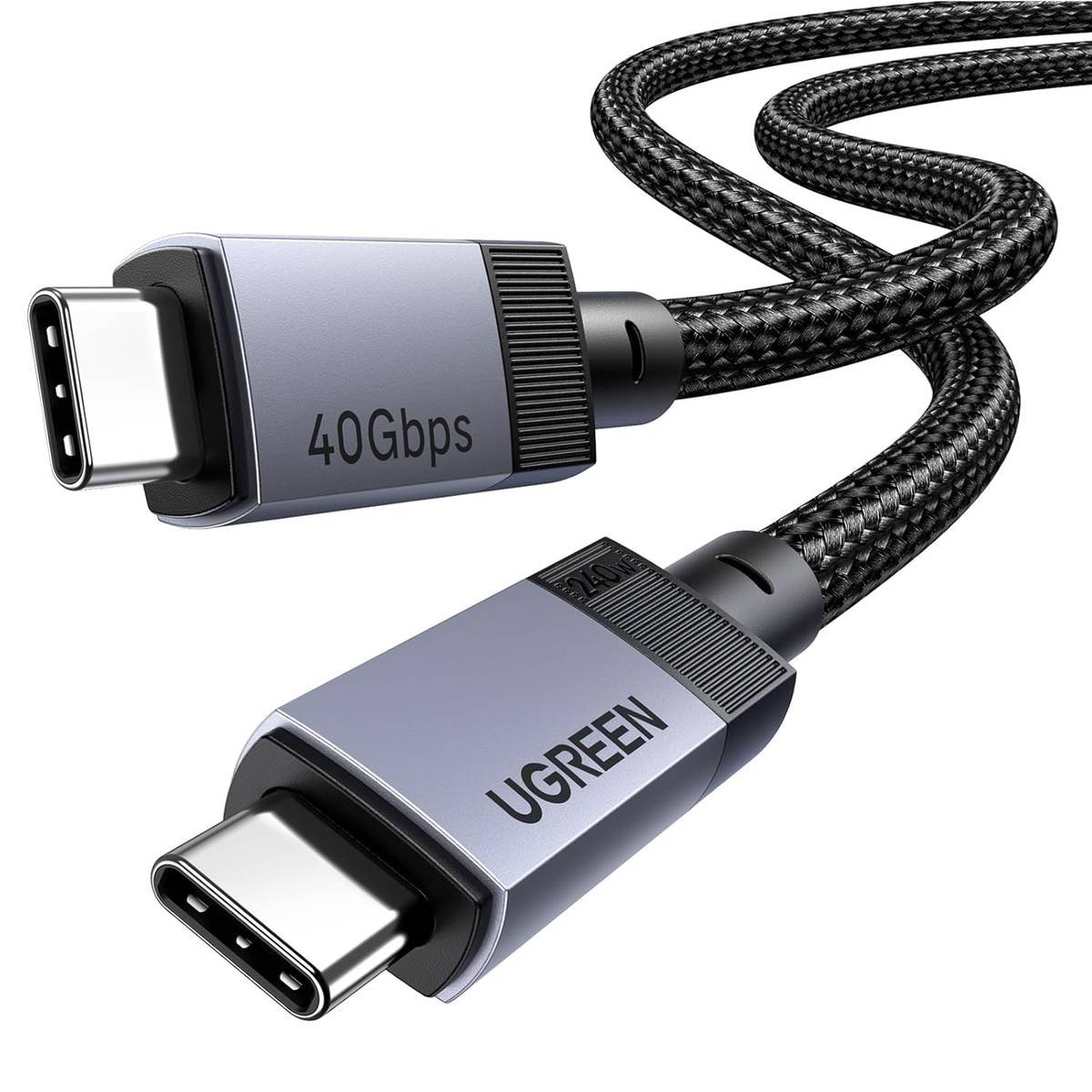 Cable UGREEN USB-C a USB-C 240W USB4 Gen3 40Gbps 8K@60Hz 1m