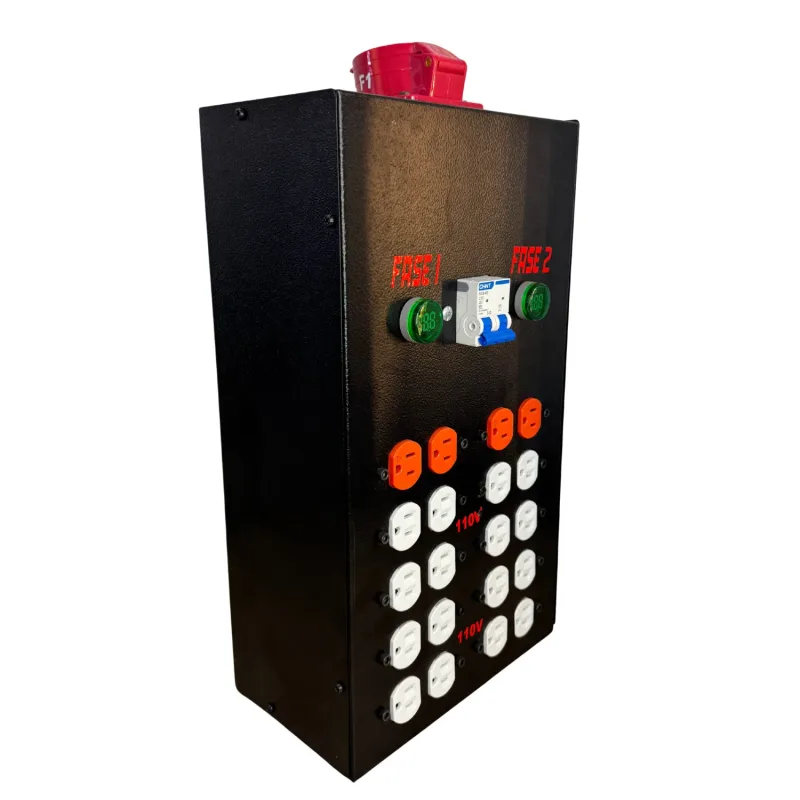 DISTRO MEDIANO 50A 2 FASES 110V/220V CON SCHUKO