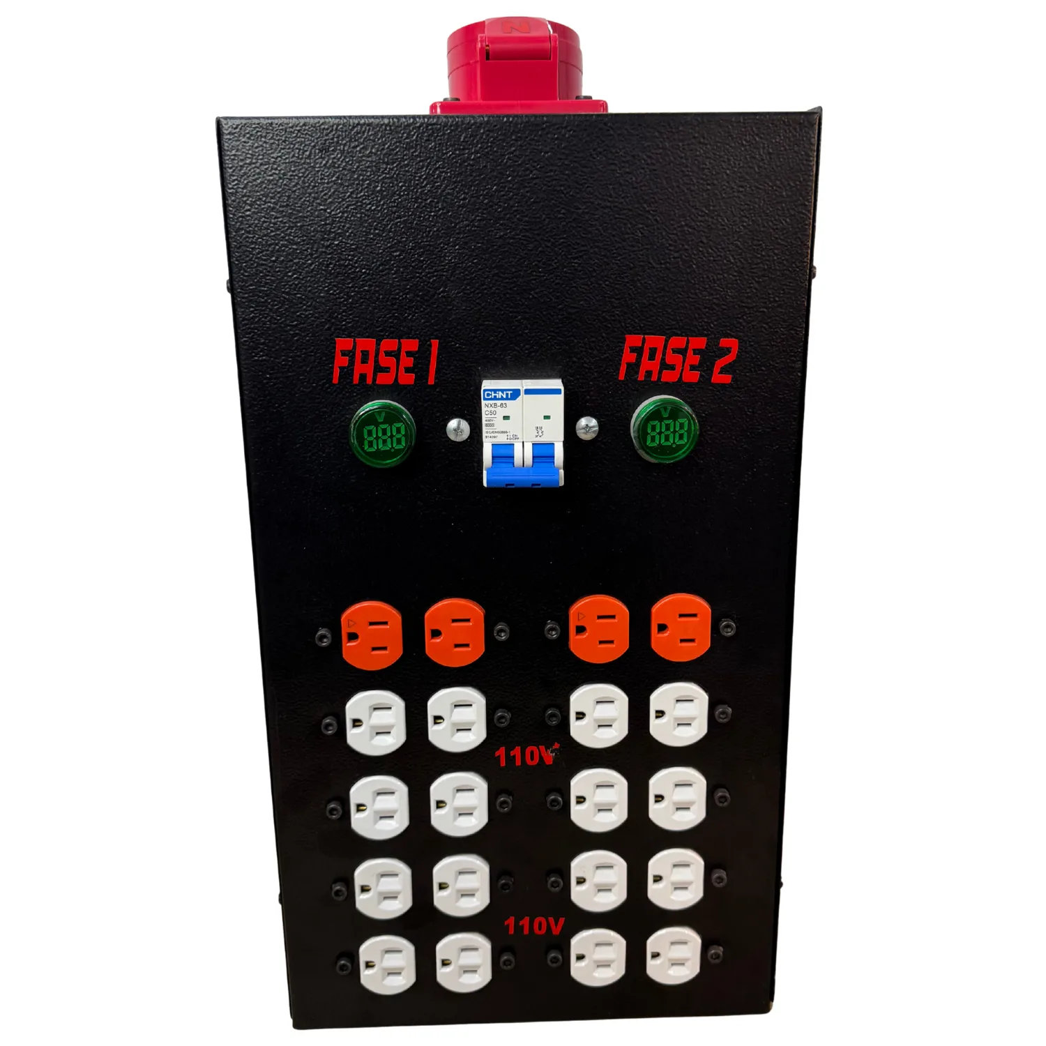 DISTRO MEDIANO 50A 2 FASES 110V/220V CON SCHUKO