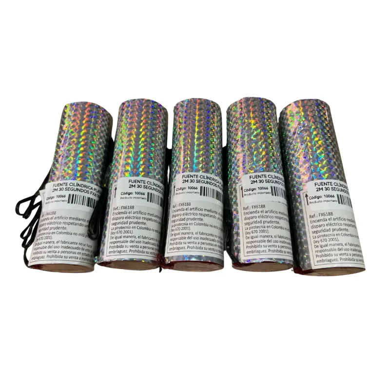 Fuente Plata FX6188 Importada (Gerbs / Pólvora Fría) – 2 metros x 30 segundos