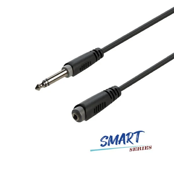 Roxtone 1/4" (6.35mm) TRS Male to 1/8" (3.5mm) TRS Female Extension Cable - 2 Metros (SACC410L2)