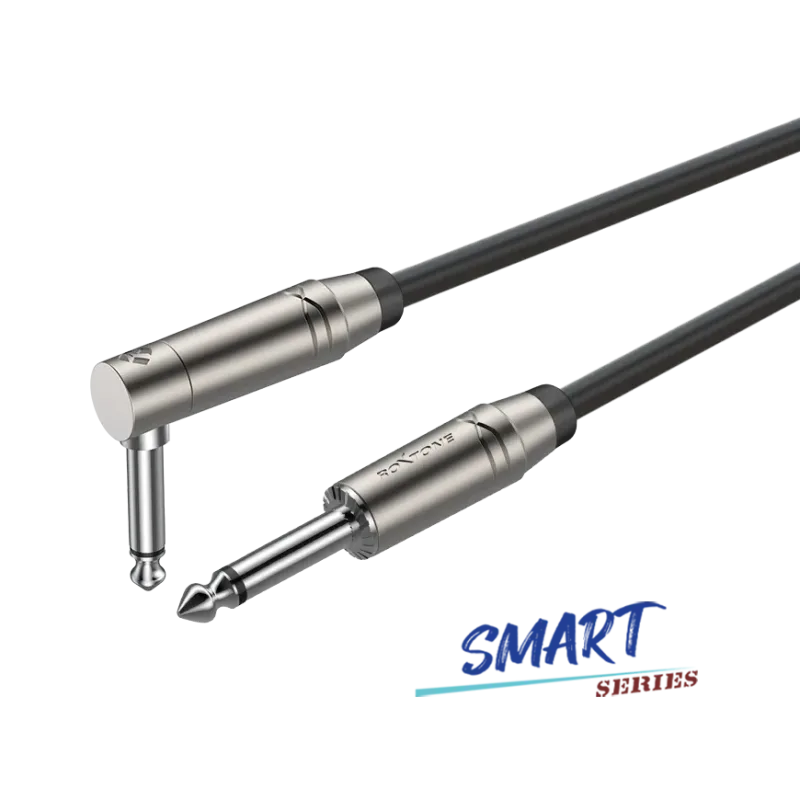 Roxtone 1/4" (6.35mm) TS Mono Audio Cable (Recto a Ángulo Recto / "L") - 6 Metros (SGJJ110L6)